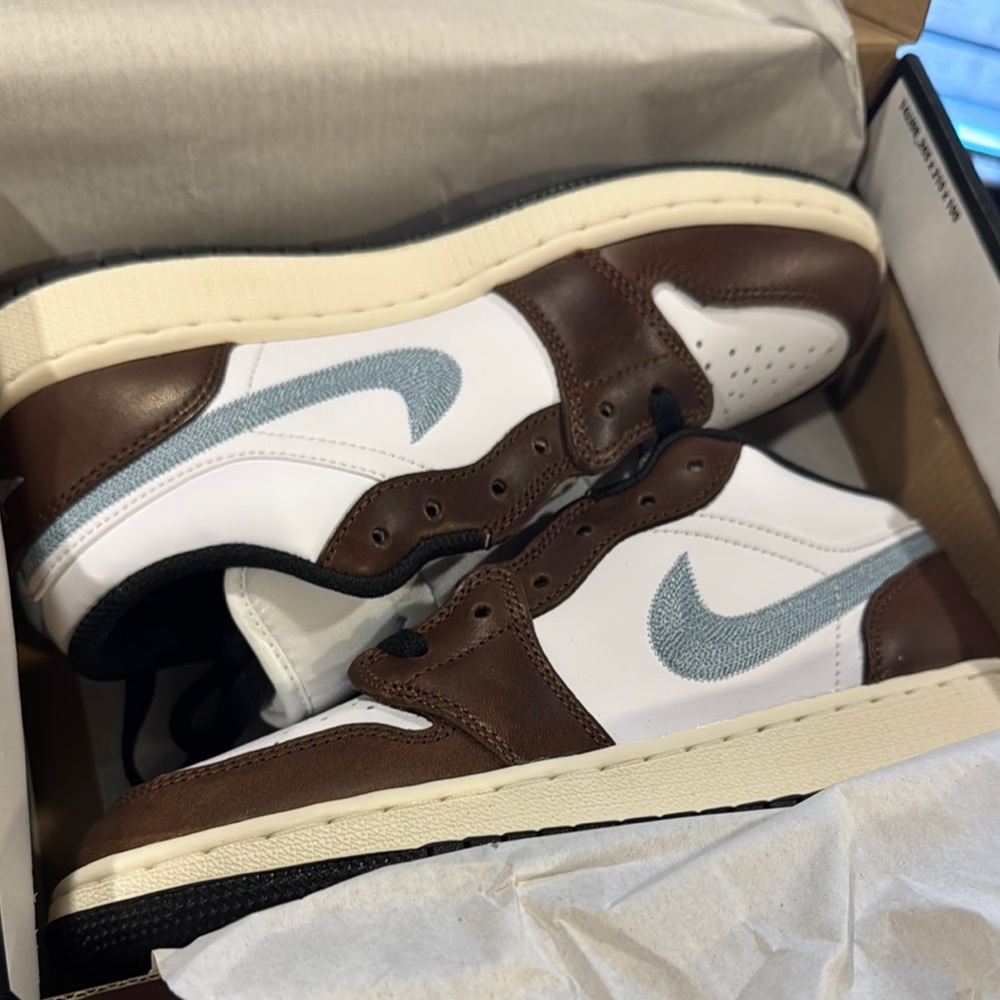 Jordan Brown and White Sneakers
